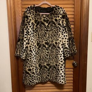 Leopard Print Faux Fur Coat
